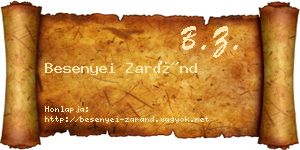 Besenyei Zaránd névjegykártya